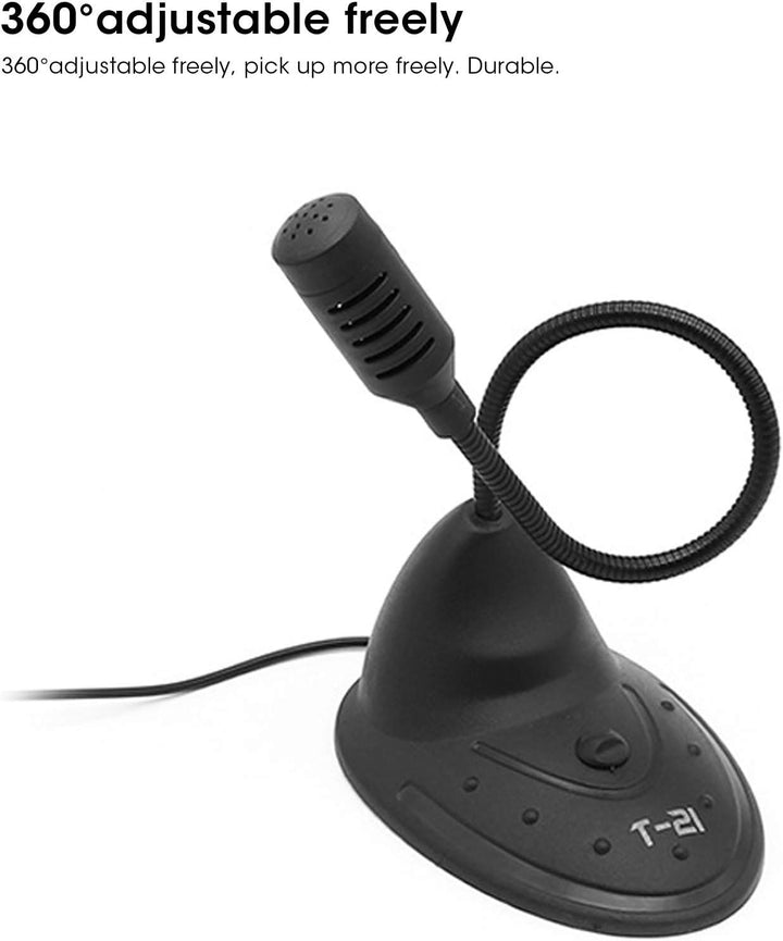 Zunate Flexible Desktop Microphone, Laptop/PC Mikrofon Tischmikrofon mit 3.5mm Klinke, 360° Omnidire