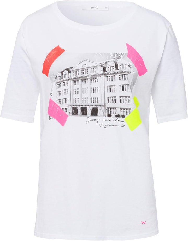 BRAX Damen Style CIRA Cotton Print T-Shirt