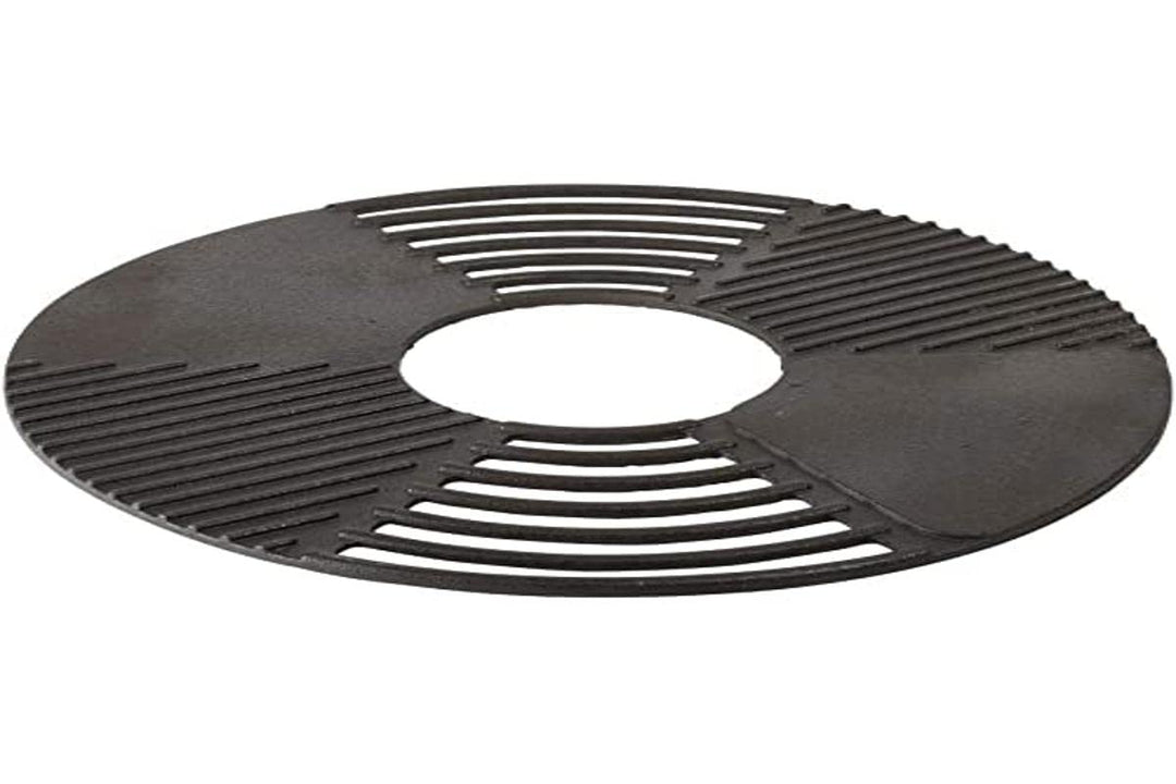 Esschert Design Grillrost/Grillplatte für Feuerschale, aus Gusseisen, Ø 60 x 1,3 cm, mit Rauchrillen
