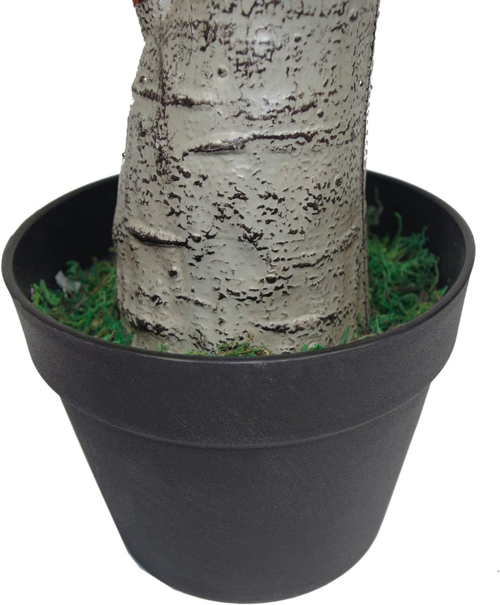 Leaf Design UK Künstliche Pflanze, breiter Stamm mit DREI Zweigen, Kunststoff, 75 cm, Schwarz