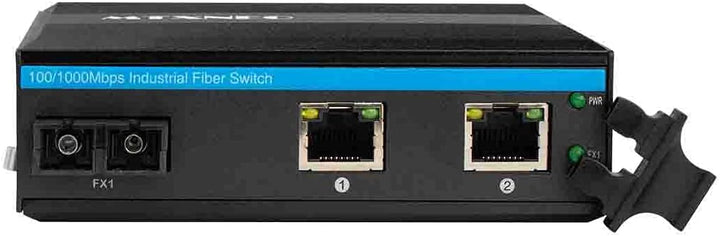 Mini Industrial Fiber Switch Gigabit Outdoor Netzwerk Switch Din Rail Montage 1 SC Fiber Port und 2