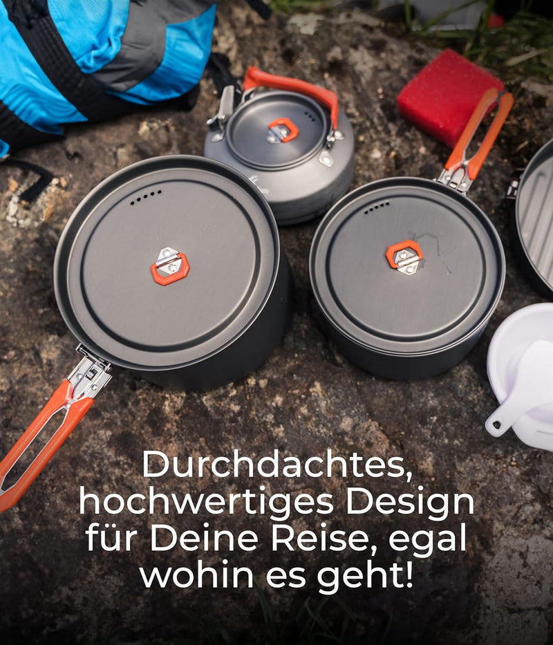 Fire-Maple Feast Camping Geschirr Set aus Edelstahl und eloxiertem Aluminium Feast FEAST 4, FEAST 4