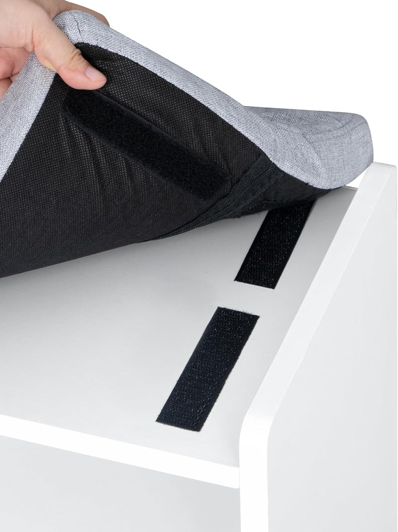 Hzuaneri Schuhbank, Schuhregal mit Sitzfläche, Sitzbank mit Stauraum, Kissen, 9 Fächer, 103 x 30 x 5