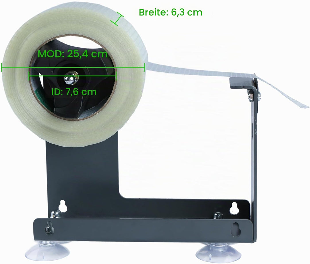 U.S. Solid Tischbandabroller – 6,2 cm Breite, 7,6 cm Kern, 3 Montagemöglichkeiten, extrem langlebig