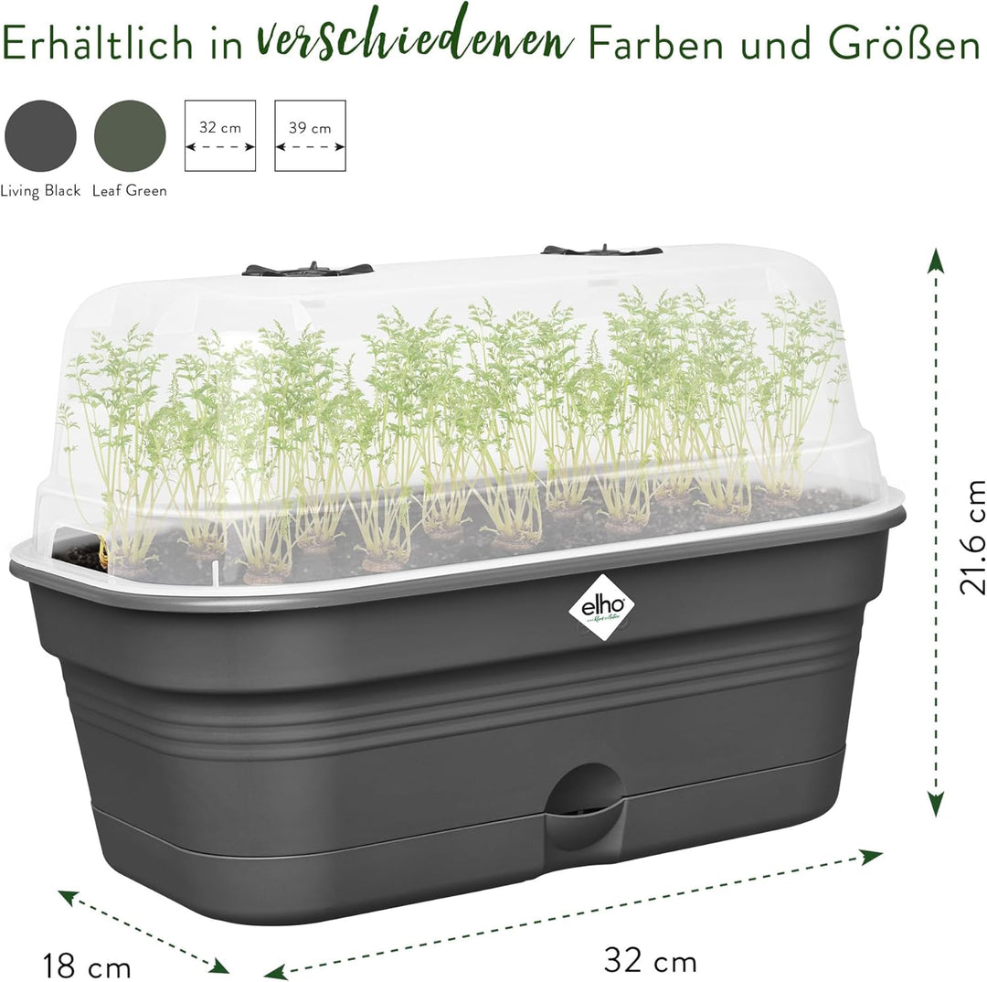 elho Green Basics Anzucht Schale Allin1 32 - Anzuchtset - 100% recyceltes Plastik - Ø 32.0 x H 13.2