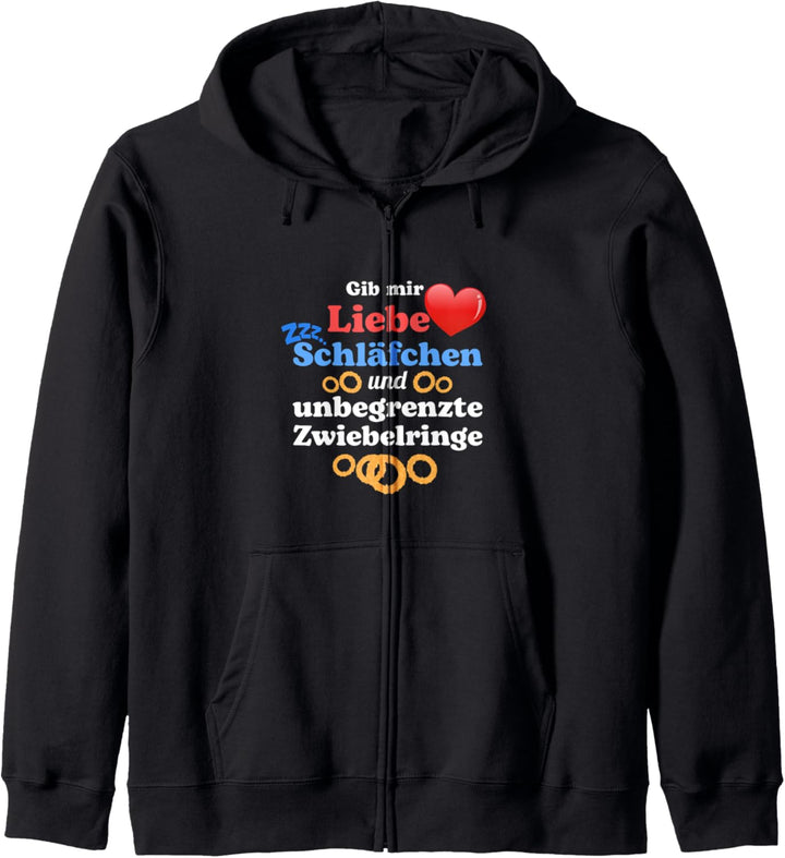 Liebe Schlaf Zwiebelringe Lustige Sprüche Statement Zwiebel Kapuzenjacke