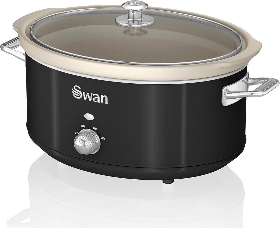 Swan Retro SF17031BNEU Schongarer, 6,5 l, abnehmbarer Behälter, antihaftbeschichtet, Keramik, frei v