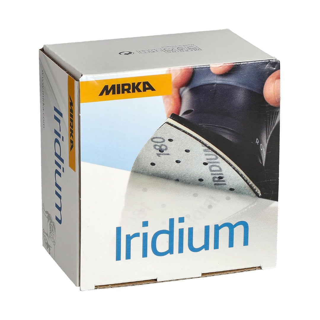 Mirka Iridium Schleifdreieck Premium-Schleifpapier 93x93x93mm 15-Loch Klett, Korn 60, 50 Stk/Zum Sch