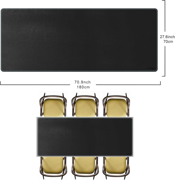 CENNBIE Schreibtischunterlage Leder, 180 x 70 cm Mauspad xxl, Erweitertes schreibtischunterlage filz