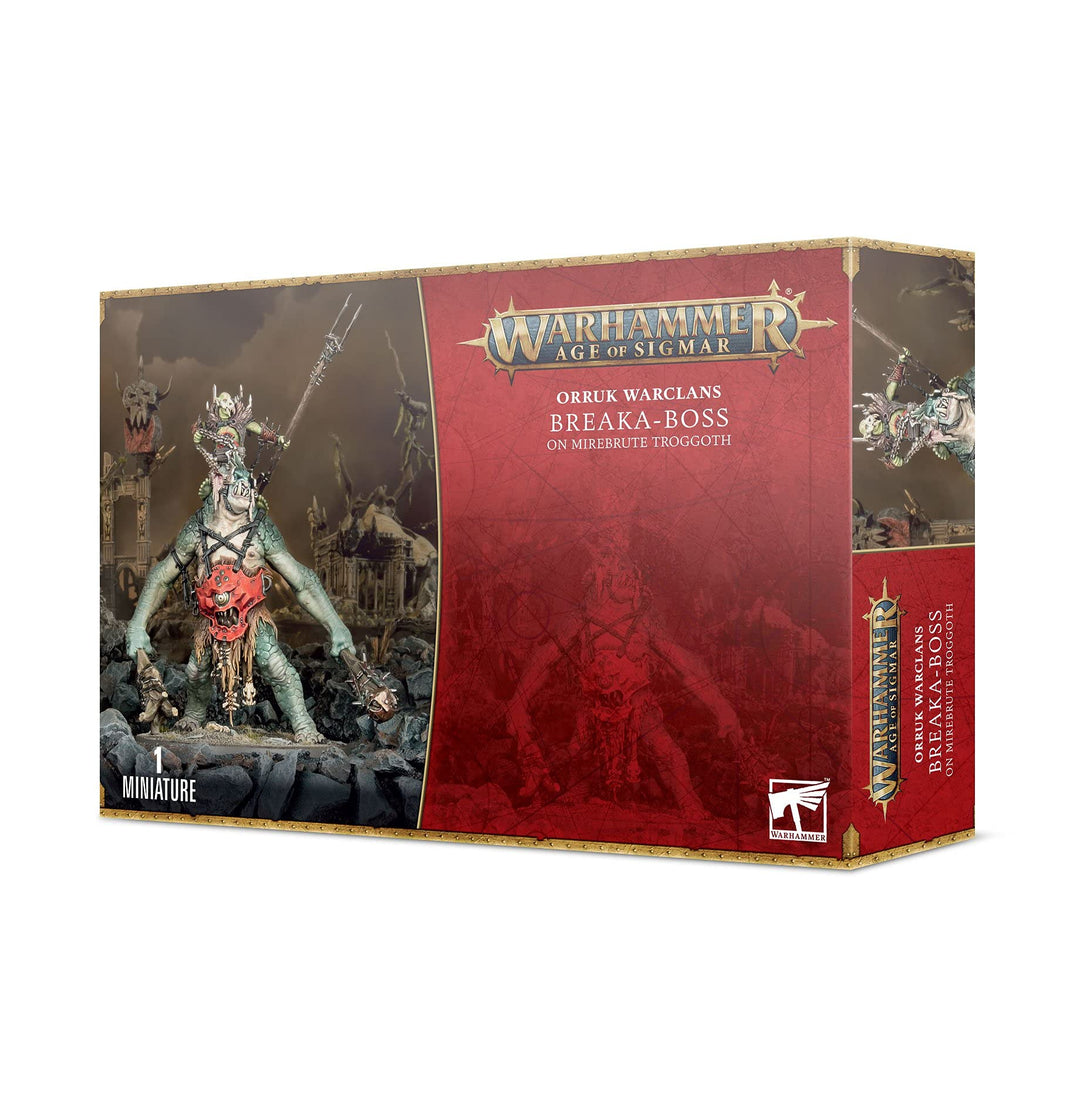 Warhammer AoS - Orruk Warclans Boss Bestiaire sur Troggoth Fangebrute