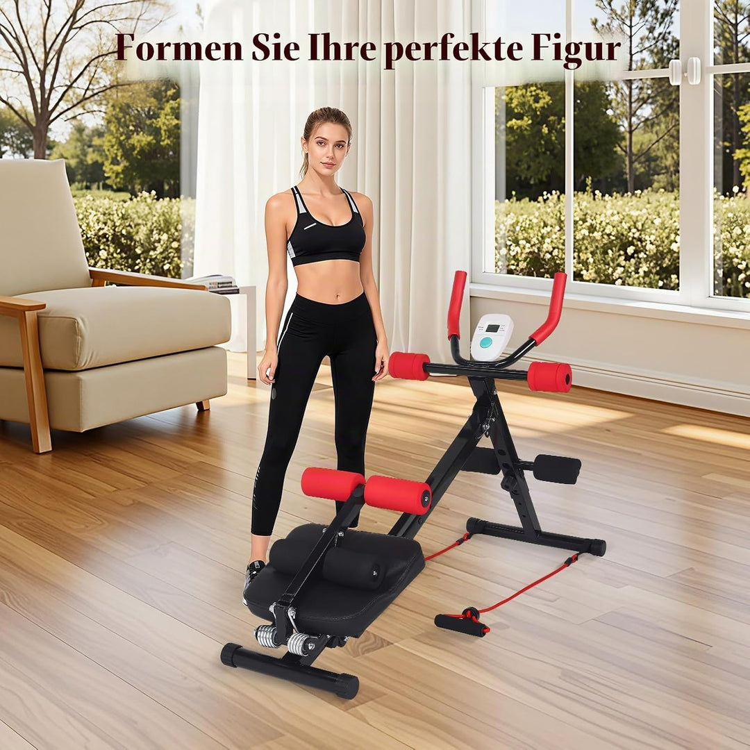 Bauchmuskeltrainer für Zuhause Rot, Rot