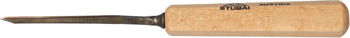 STUBAI Stemmeisen Stechbeitel Serie 52 - Form 8 | Gerades Hohleisen 2 mm, mit Holzgriff, für Figuren