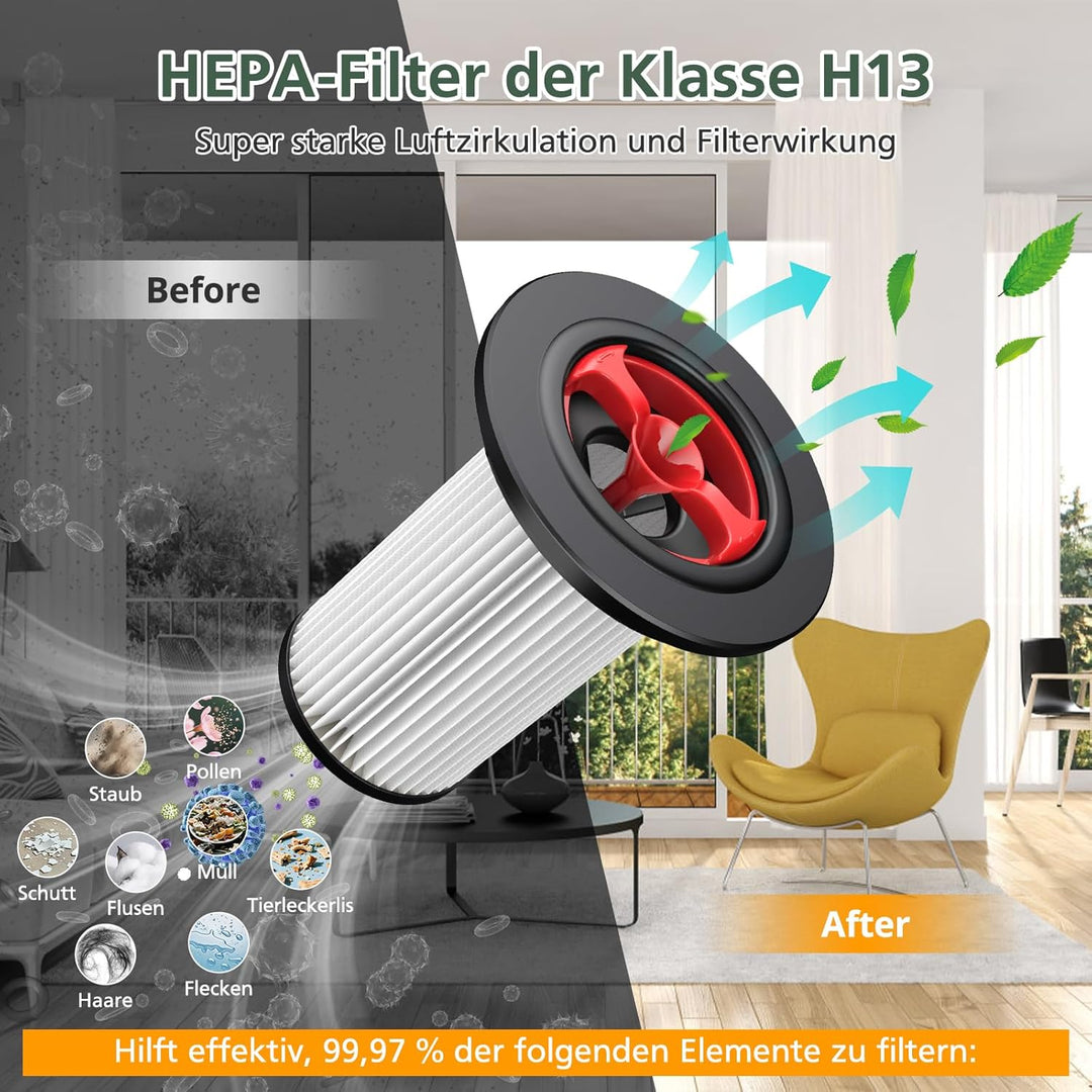 2er-Pack Ersatzfilter kompatibel mit Bosch Unlimited Gen2 Serie 8 Staubsauger, Filter für Bosch Stau