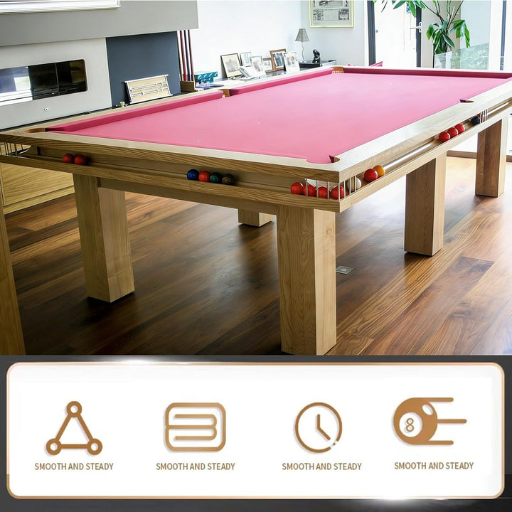 Billardtuch American Nine-Ball Billardtisch-Filzset, Rosa, Vorgeschnittenes Billardtuch Mit 6 Streif