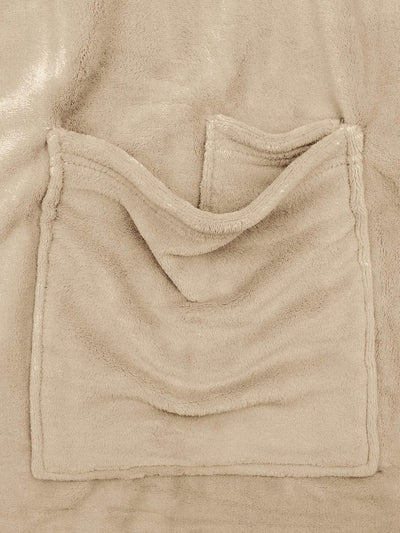 L.E.M.B. Hometrends Kuscheldecke mit Ärmeln TV Decke Sofadecke Ärmeldecke Wohndecke Fleecedecke Mikr