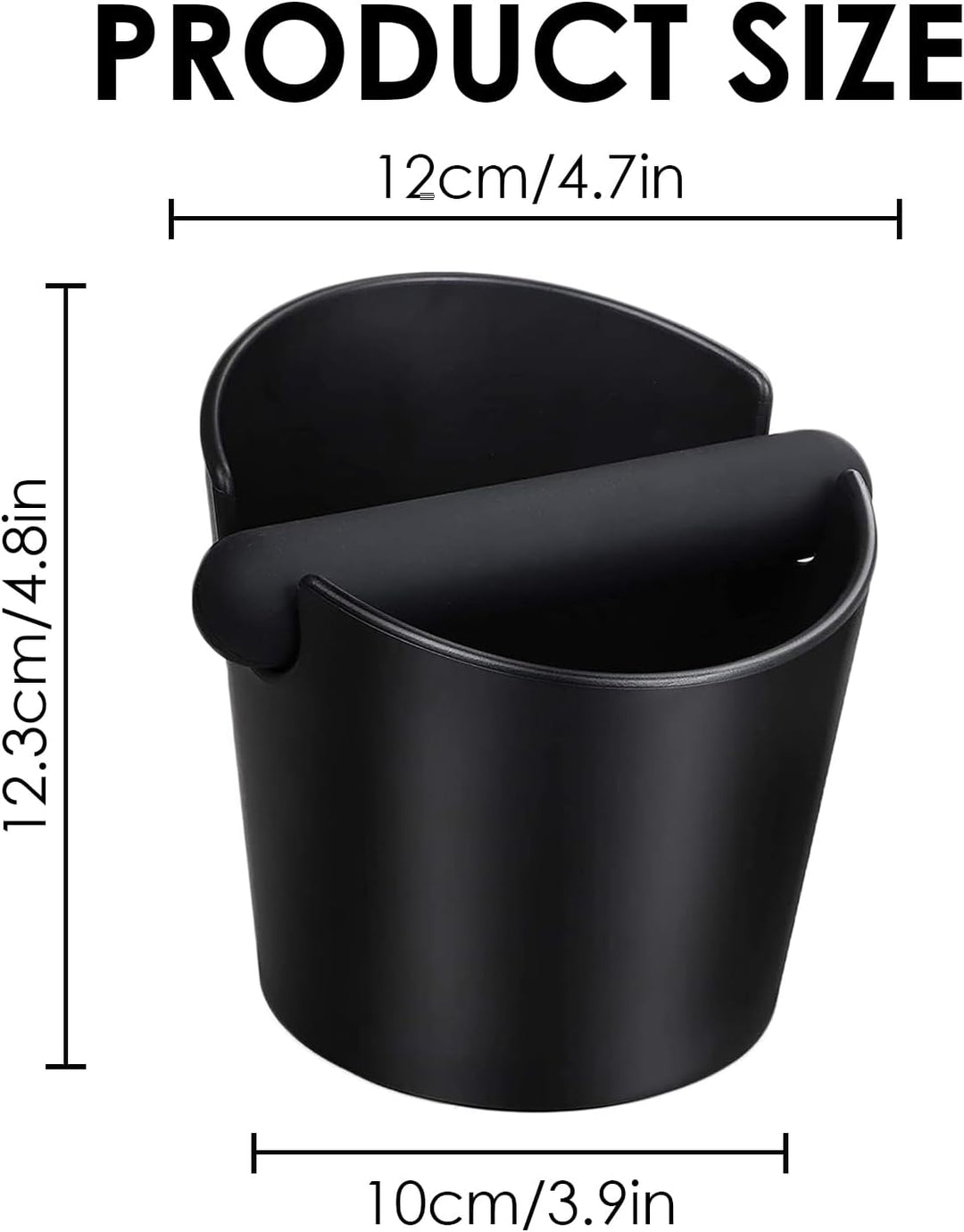 Ideal Swan Abklopfbehälter für Siebträger Knock Box Barista Zubehör Kaffeesatz Abschlagbehälter Espr