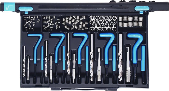 KS Tools 150.6150 Nirostahl Gewinde-Reparatur-Satz M5-M12, 130-tlg.