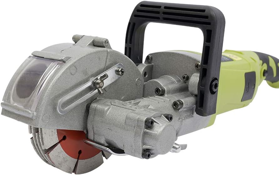 Schlitzfräse, 4000W Mauerfräser Mauernutfräse Elektrische Wand Chaser Maschine mit 5 Stück 125mm Tre