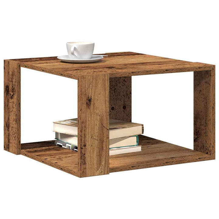 vidaXL Couchtisch Altholz 51,5 x 51,5 x 30 cm Holzwerkstoff, Stilvoller Couchtisch für das Wohnzimme