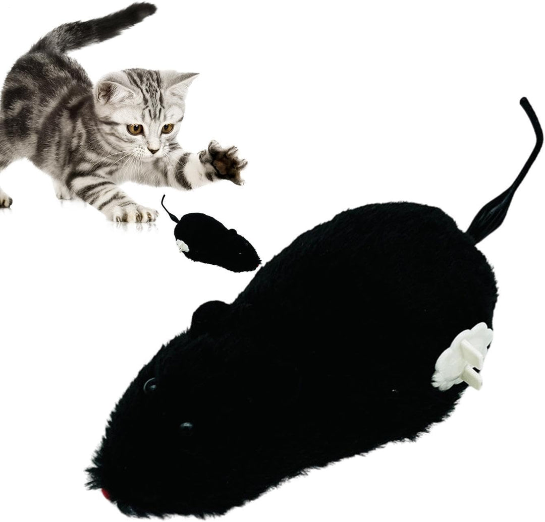 Aufziehbares Mäuse-Spielzeug, interaktives Katzenjagd-Maus-Spielzeug, Plüsch-Mäuse, zum Aufziehen, U