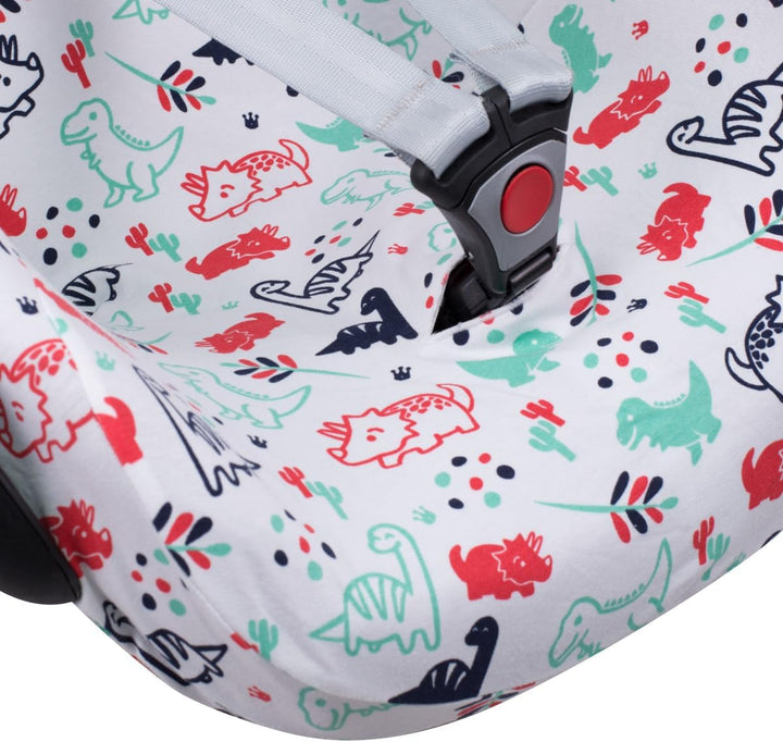 JYOKO KIDS Baumwollbezug für Autositz kompatibel mit Pebble Maxi Cosi, Bebe Confort (Dino Party), Di