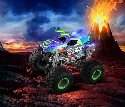 Revell Control Dino Truck I Ferngesteuerter MonsterTruck im Dino-Design I Mit LED-Beleuchtung und in