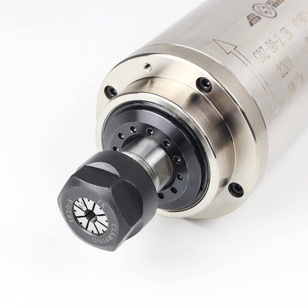 RATTMMOTOR 2.2KW Spindelmotor Wasserkühlung 220V 24000U/min 400Hz ER20 Wassergekühlte Spindel Motor