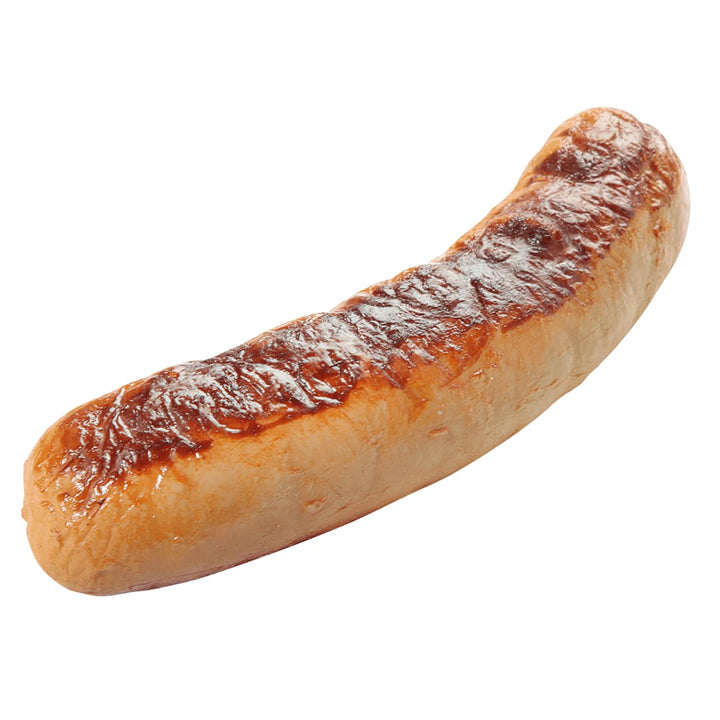 Fake Weisse Bratwurst gegrillt, Grillwurst Lebensmittel-Attrappe 4 x 13 cm Dekoration Imitat Fake Fo