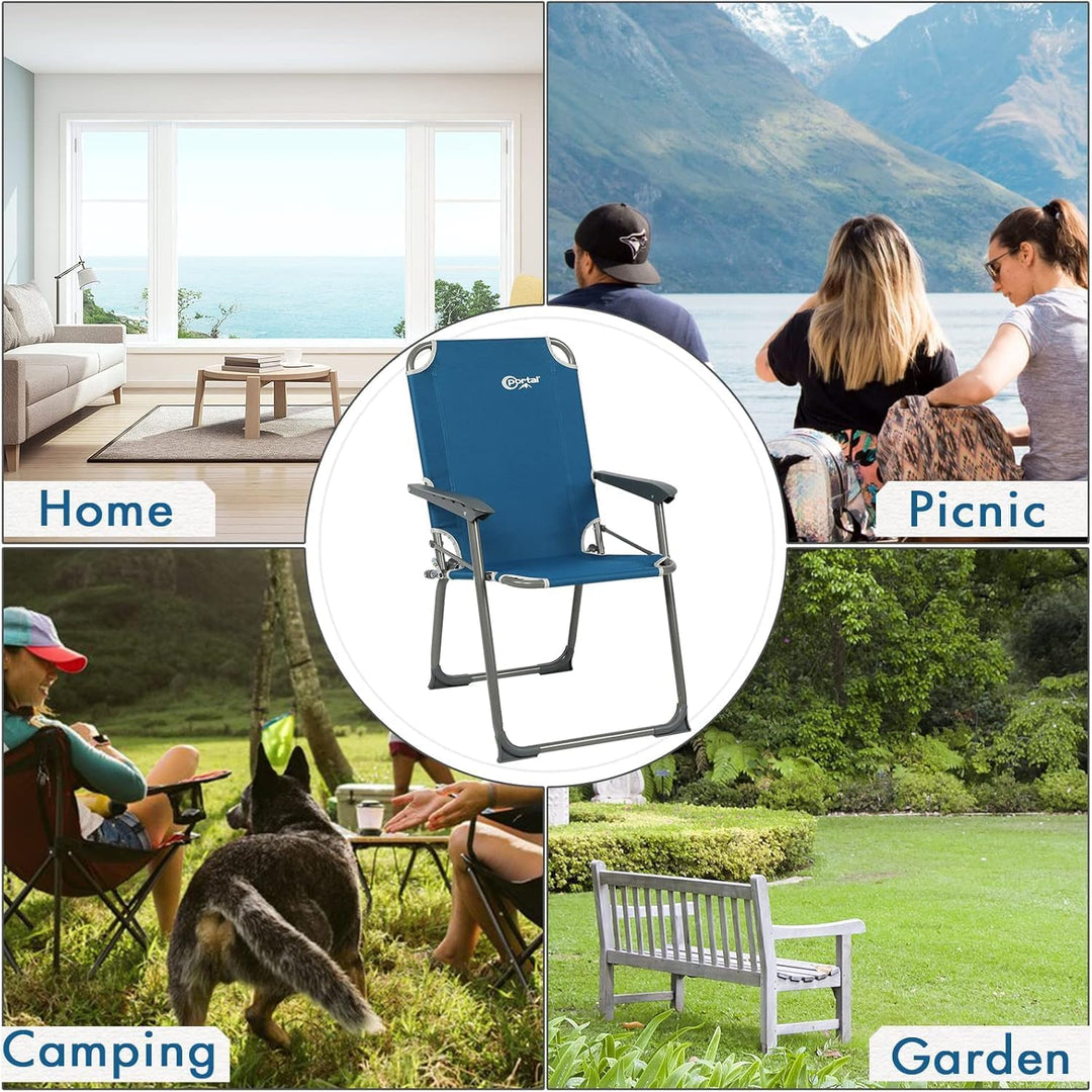 Portal Campingstuhl faltbar Klappstuhl Camping bis 100kg belastbar leicht Angelstuhl Strandstuhl kla