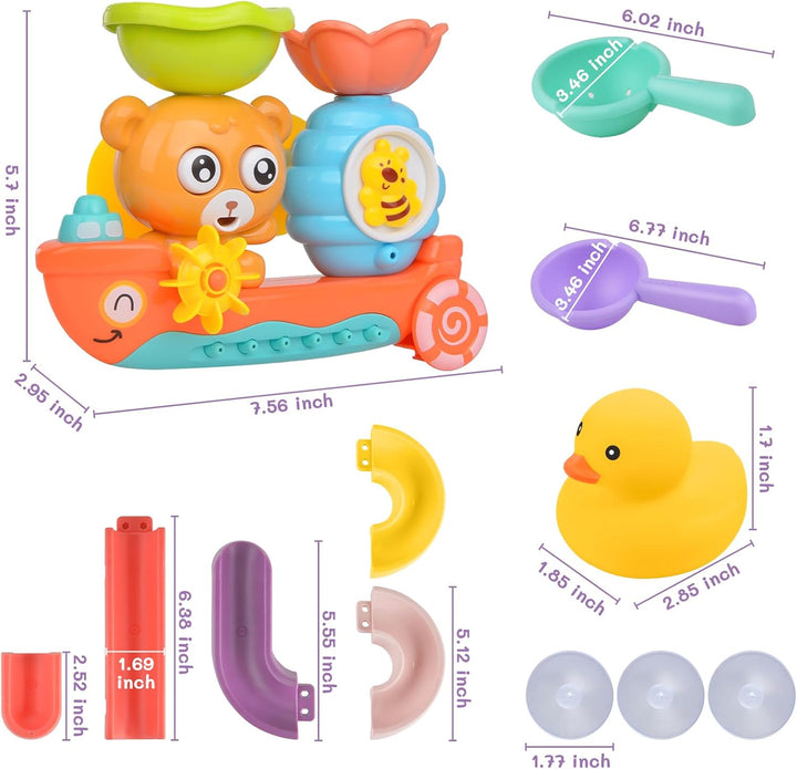 Badespielzeug, Badewannenspielzeug Kinder, Badezimmerspielzeug mit Saugnapf, Badewannenspielzeug mit