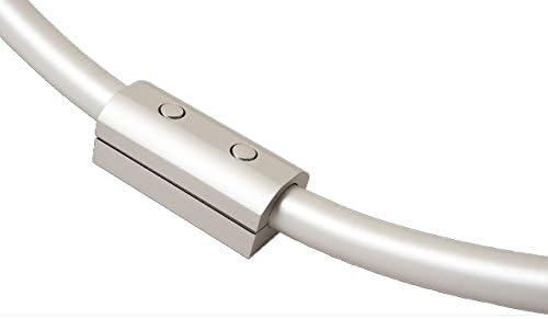 Ekershop ALU RINGSTANGE Eloxiert Chrom Silber Matt RUND Ø 80 cm DUSCHVORHANGSTANGE WINKELSTANGE FÜR