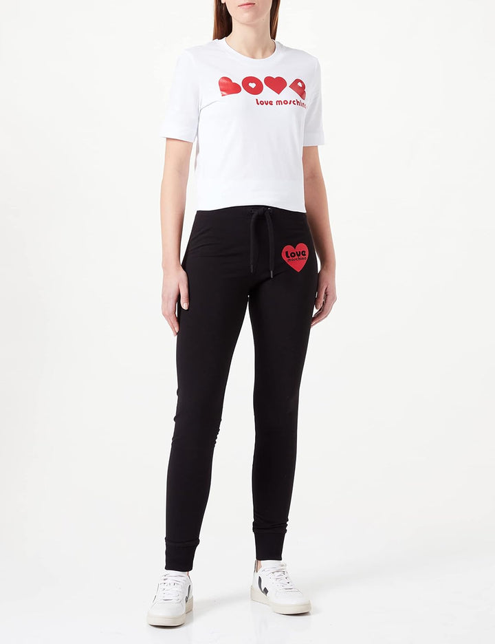 Love Moschino Damen Slim Fit Jogger Casual Pants 40 Schwarz, 40 Schwarz