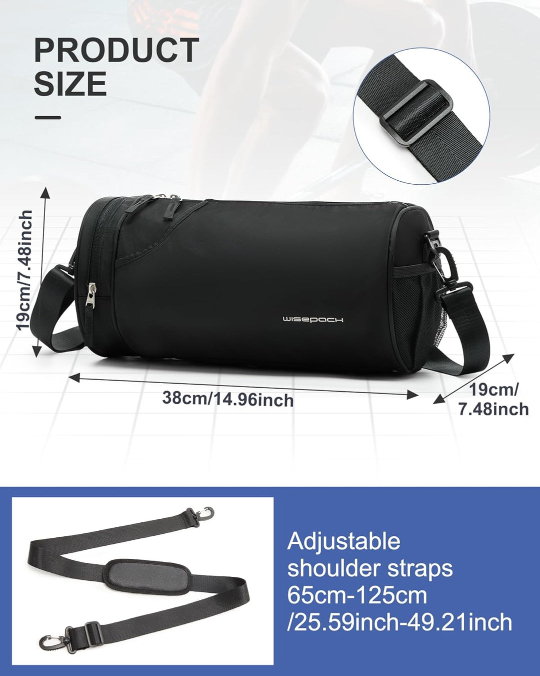 SZSYCN Sporttasche Damen Klein, Sport Duffel Bag mit nassfach & schuhfach, Leichte wasserdichte Trai