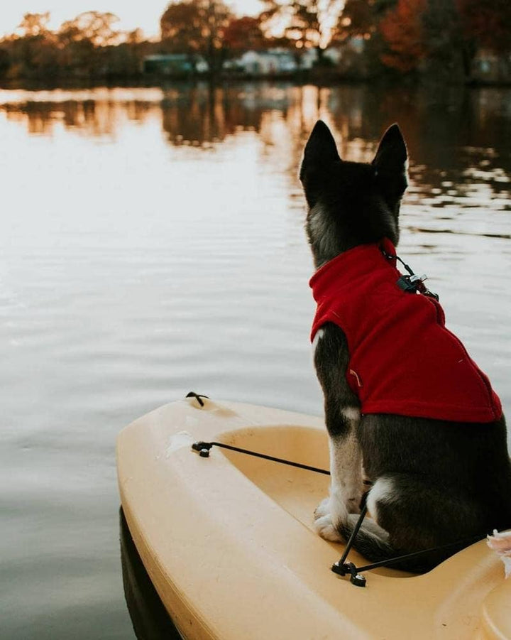 Gooby Zip Up Fleece-Weste für kleine Hunde rot L, rot L
