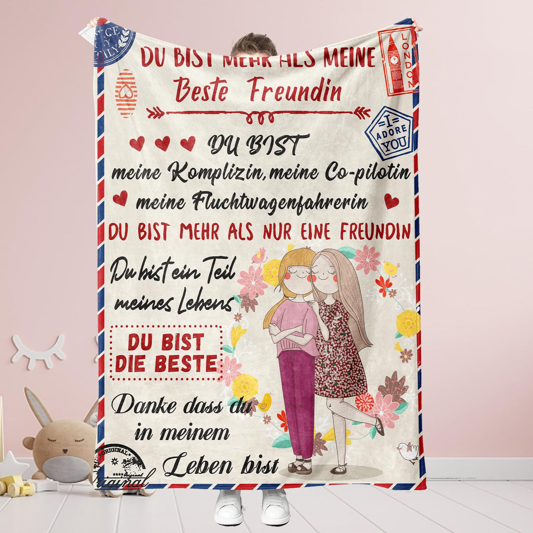 PQCXXA Geschenke für Freundin Kuscheldecke, Flanell Decke Geschenk Ideen Frauen Freundin Geburtstag