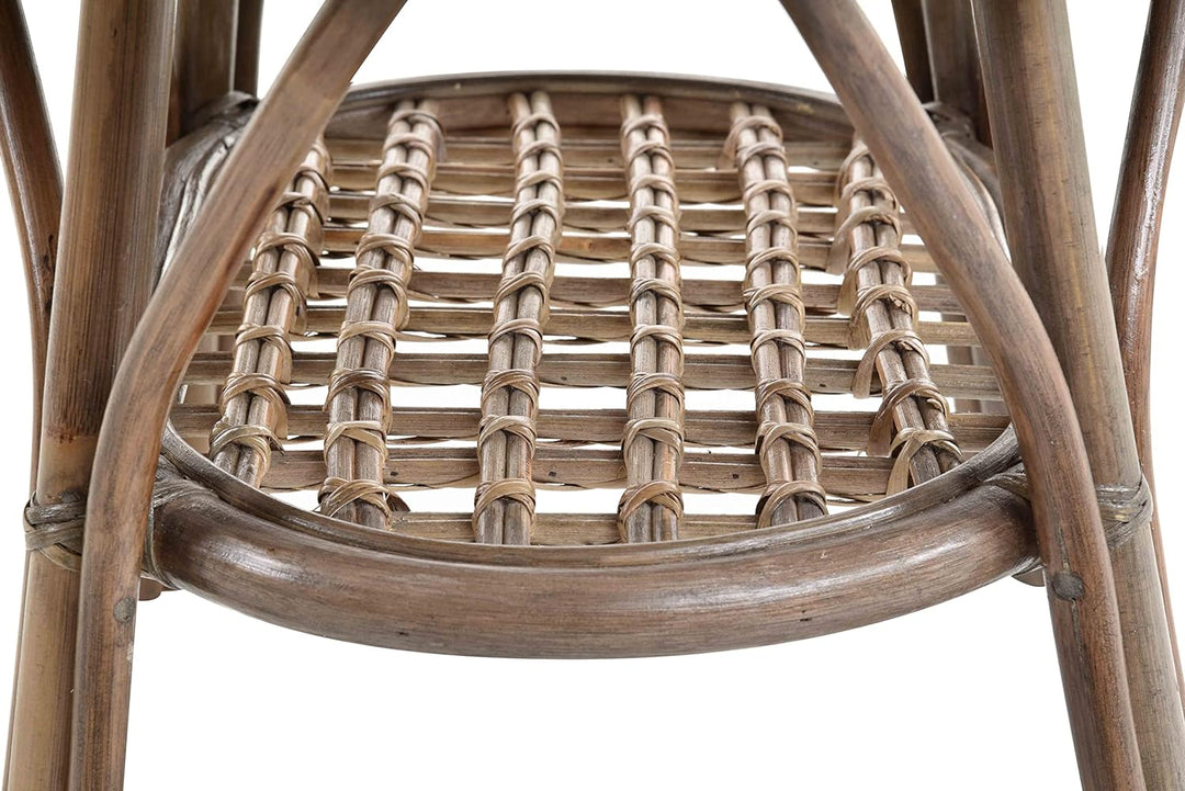 korb.outlet Rattan-Tisch/Beistelltisch Rund/Couchtisch Rattantisch Ablage (Oval - Grau Natur)