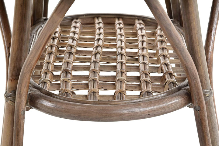 korb.outlet Rattan-Tisch/Beistelltisch Rund/Couchtisch Rattantisch Ablage (Oval - Grau Natur)