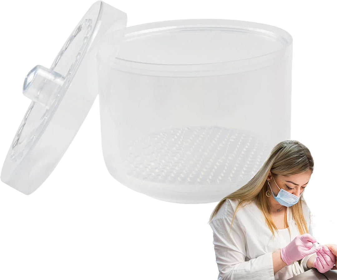 Nagelwerkzeug-Box, Reinigungsschale Für Nagelfräser, Tragbares Doppelfilter Reinigungs-Tablett für H