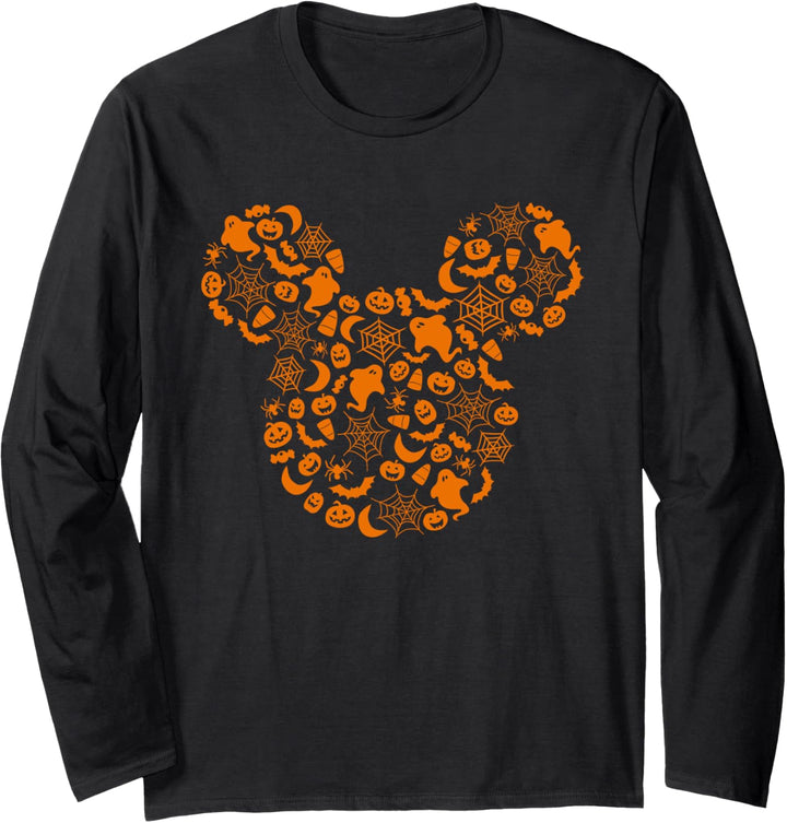 Disney Mickey Mouse Halloween Silhouette Langarmshirt