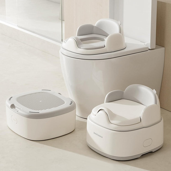 Bebamour Kinder-Töpfchen für Reisen,zusammenklappbar,Toilettensitz für Kinder,tragbar,mit 100 Teilen