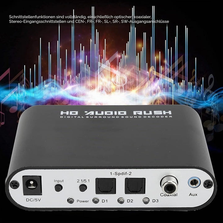 5.1CH DTS Dolby Converter 4K Audio Extractor HDMI Audio Decoder Digital Audio Converter Output Optic