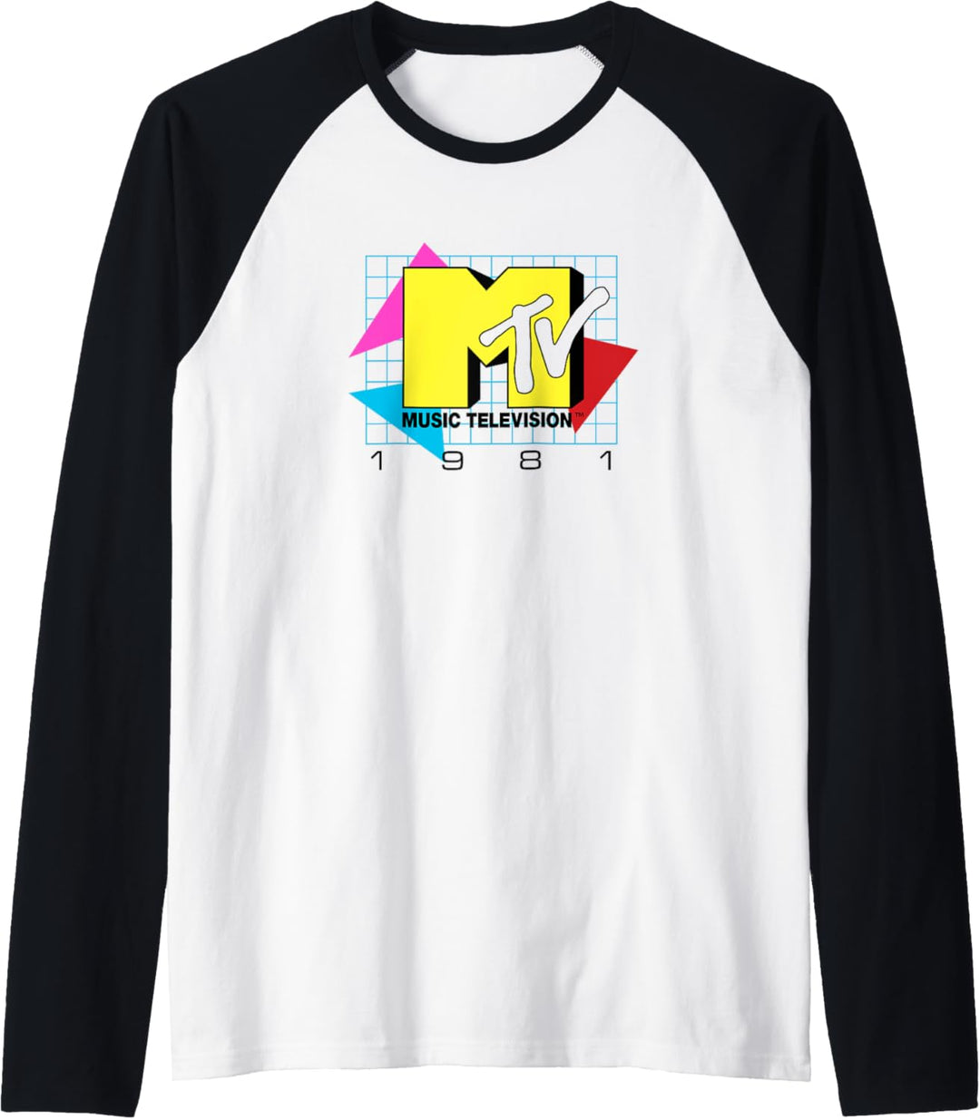 MTV Music Television 1981 Logo Raglan