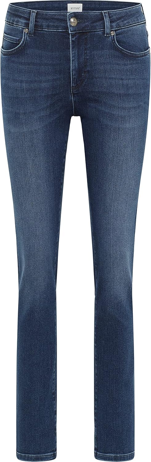 MUSTANG Damen Jeans Hose Crosby Relaxed Slim 26W / 30L Blau, 26W / 30L Blau