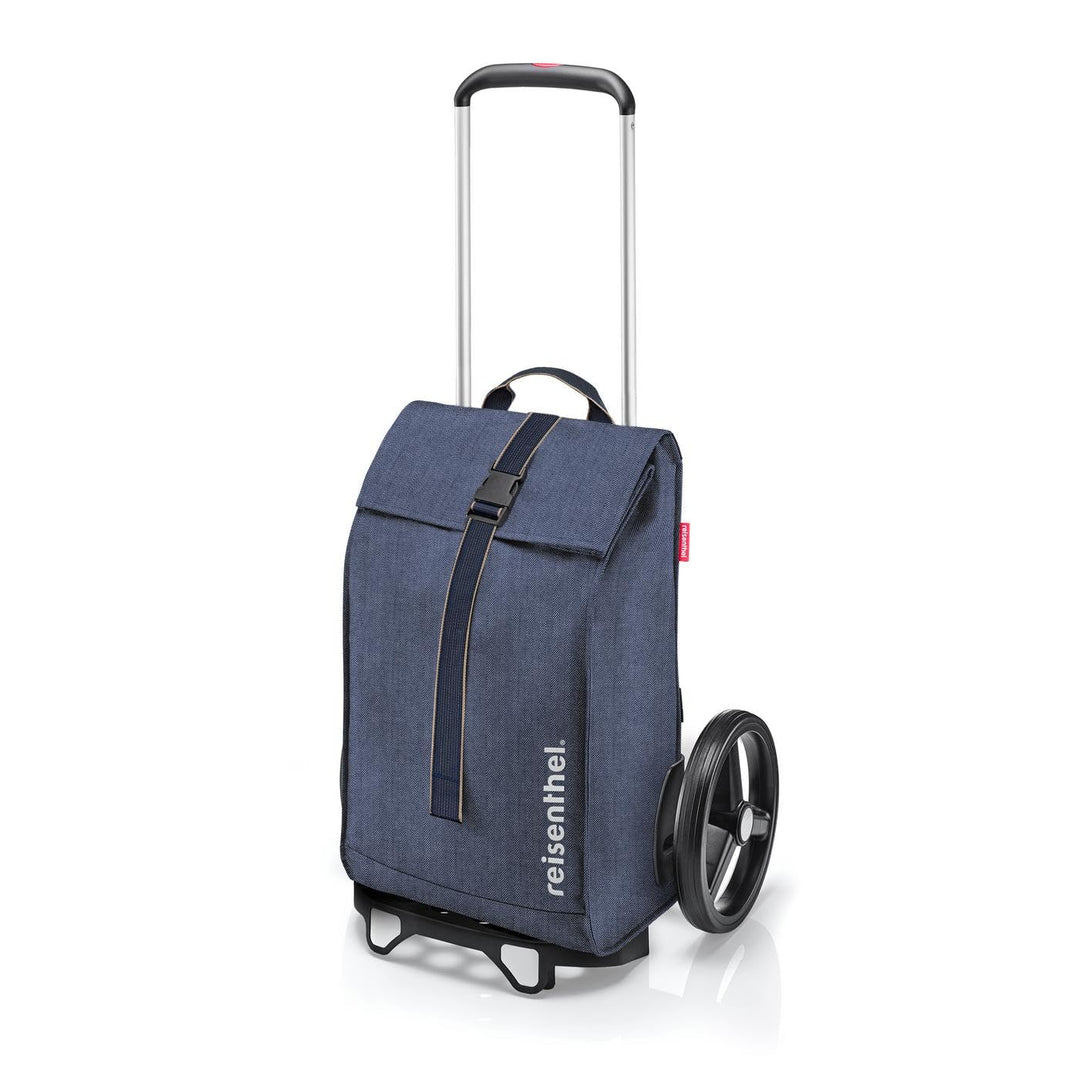 reisenthel Citycruiser Herringbone Dark Blue – Praktische Einkaufstasche mit Mehreren grossen Fächer