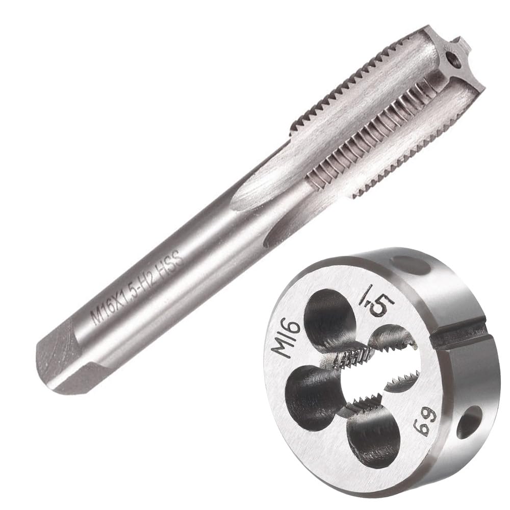 Saipor M16 X 1,5 Metrisch Gewindeschneid und Gewindeschneideisen M16 X 1,5mm HSS Gewindebohrer und S
