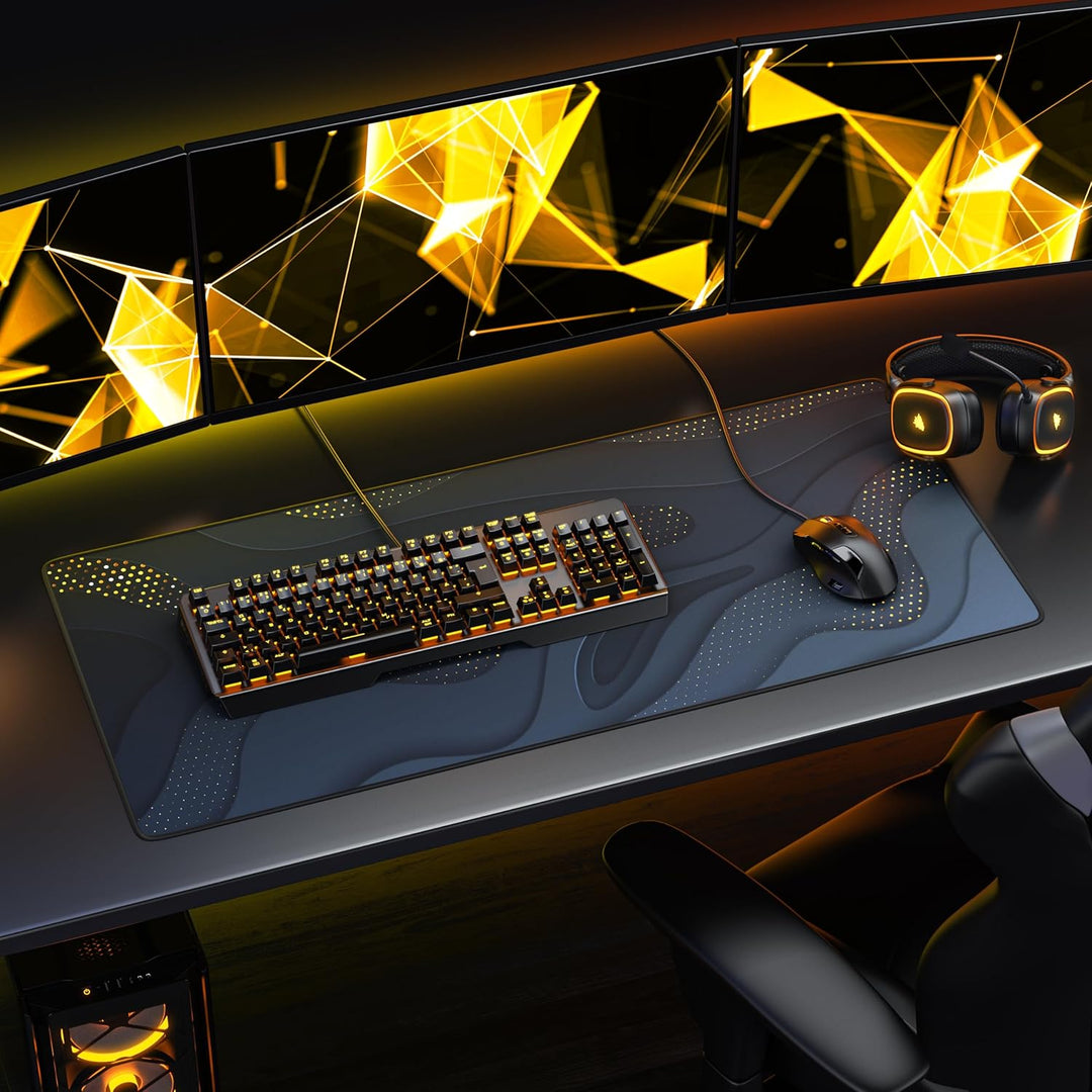 TITANWOLF - XXL Speed Gaming Mauspad 900 x 400mm - XXL Mousepad - Tischunterlage Large Size - verbes