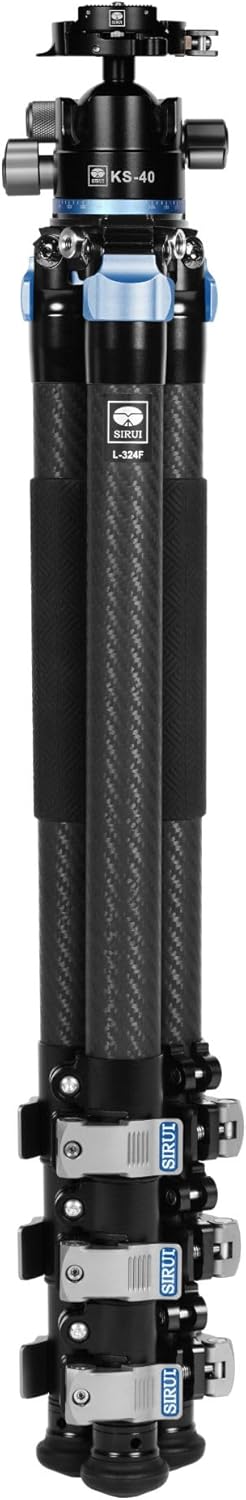 SlRUl L-324F Carbon Stativ Reisestativ Kamera mit KS-40 Low Gravity Kugelkopf, Ultraleicht, Kompakt,