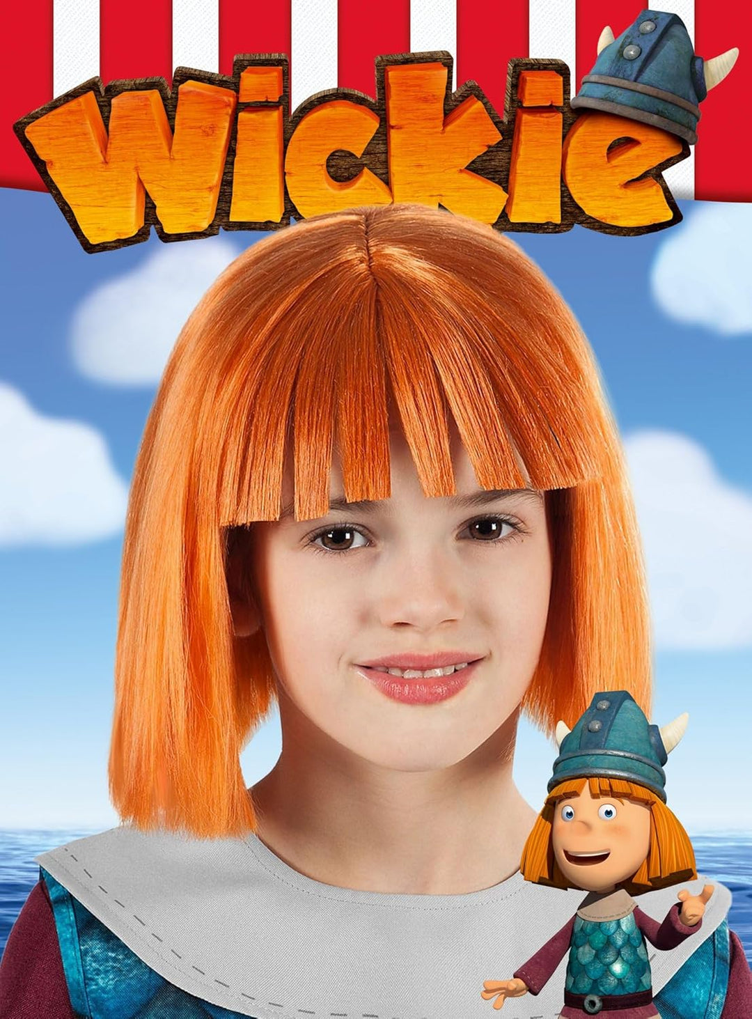 Maskworld Wickie der schlaue Wikinger-Junge - Kinder-Kostüm 4- oder 6-teilig, optional Perücke & Hel