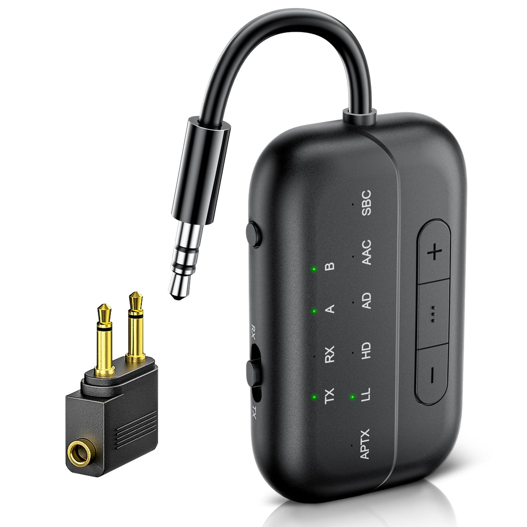2025 Upgraded Bluetooth 5.3 Sender Klinke Splitter Transmitter und Empfänger, Airfly Bluetooth Adapt