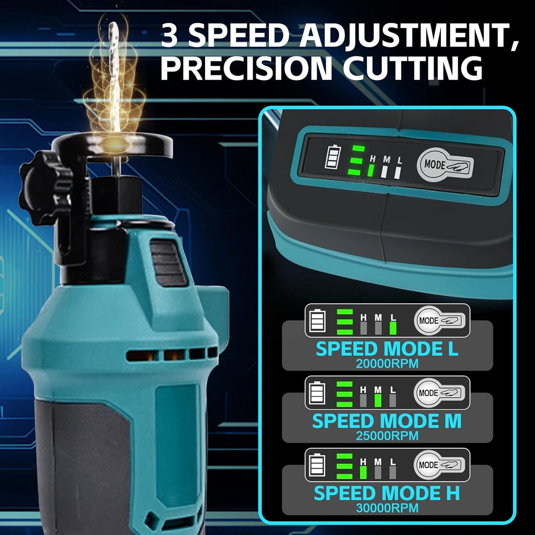 Akku Rotationsschneider Kompatibel mit Makita 18V Batterie, Trockenbau Ausschnittwerkzeug Kabellos S